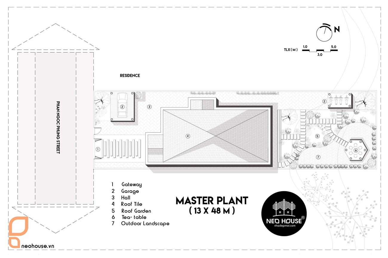 Bản vẽ quy hoạch tổng thể mẫu biệt thự mái thái 3 tầng bán cổ điển