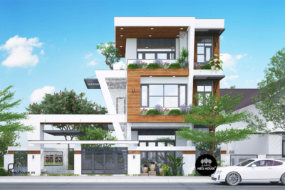 Thiết Kế Biệt Thự 3 Tầng LaGi Kinh Phí 2 Tỷ-BT07