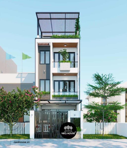 Mặt tiền nhà phố hiện đại