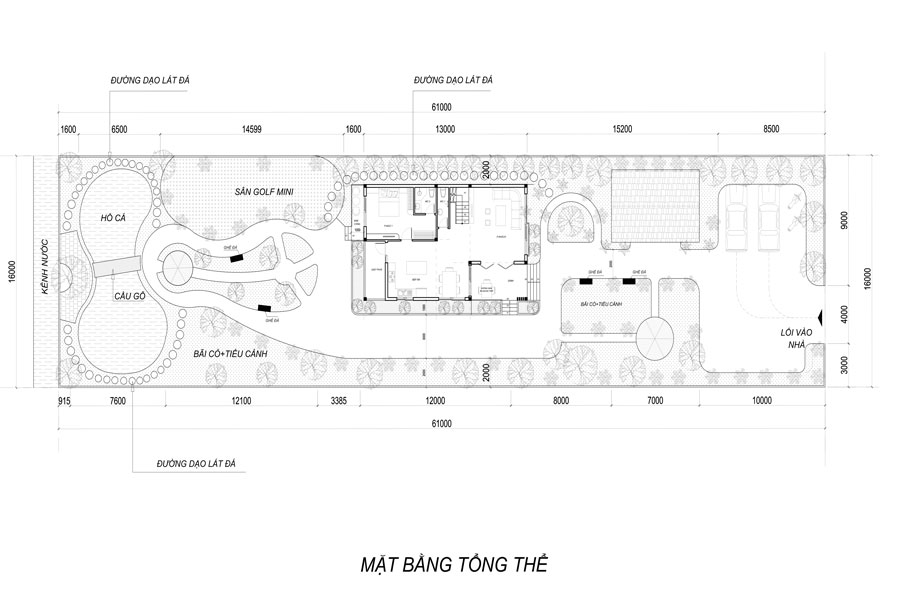 mặt bằng tổng thể biệt thự 2 tầng 2