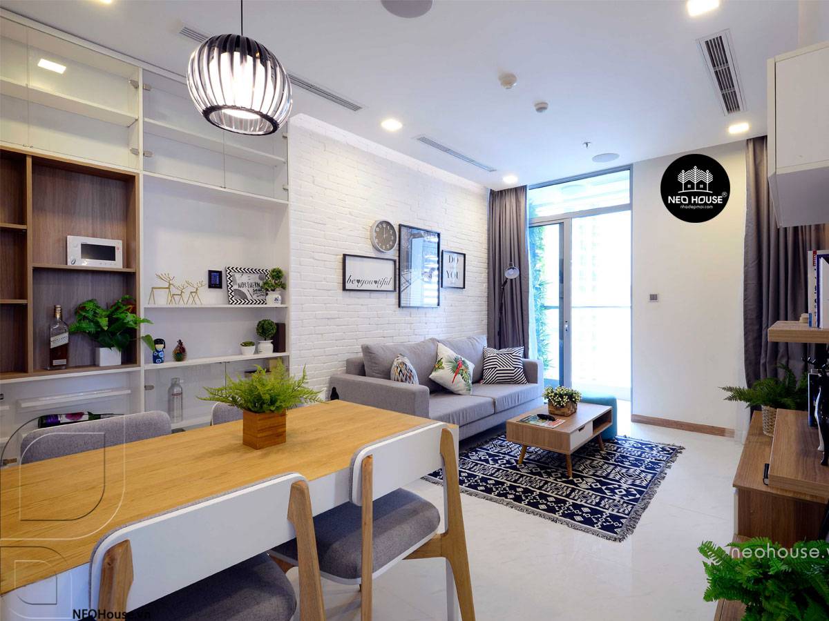 thiết kế gạch ốp tường phòng khách