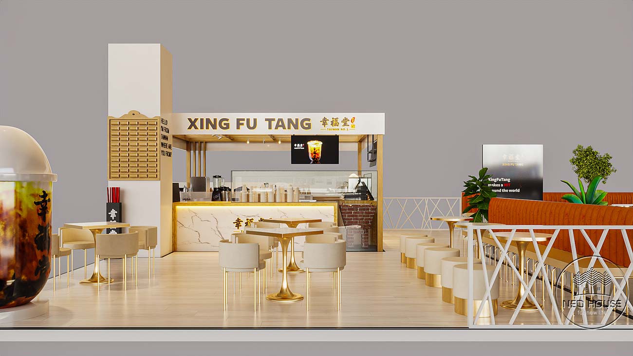 Thiết kế quán trà sữa Xing Fu Tang. Ảnh 2