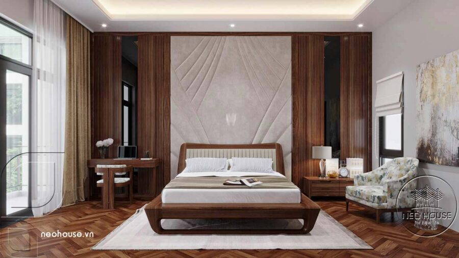 Thiết kế nội thất phòng ngủ cho biệt thự hợp phong thủy