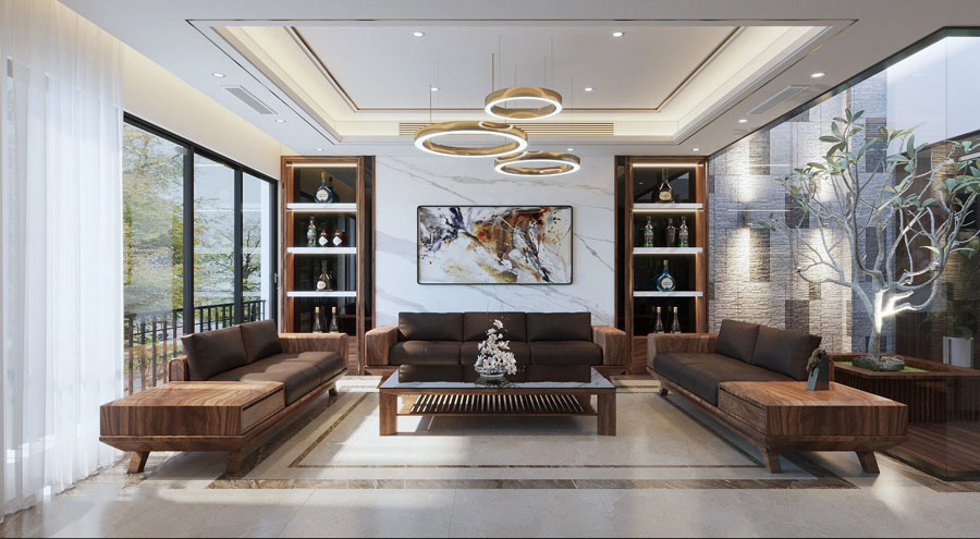 50+ Mẫu thiết kế nội thất phòng khách đẹp, siêu sang trọng