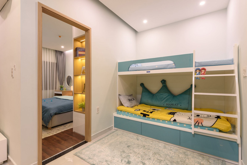 Thiết kế nội thất căn hộ nhỏ 40m2 2 phòng ngủ