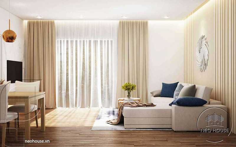 Thiết kế nội thất chung cư 2 phòng ngủ phong cách hiện đại