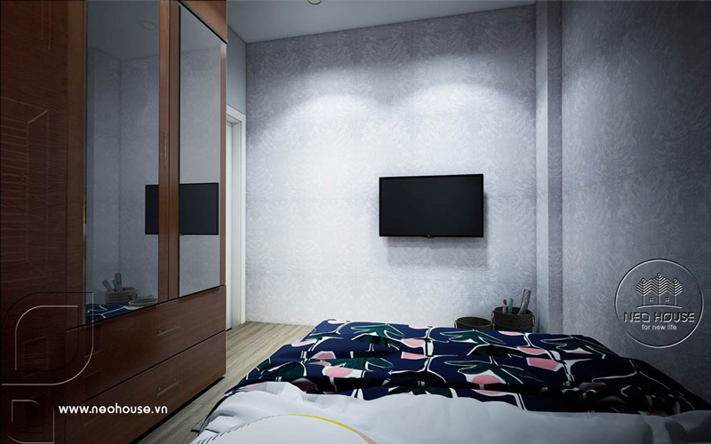 Thiết kế nội thất chung cư 2 phòng ngủ phong cách tối giản
