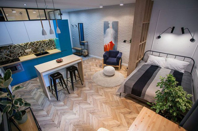 Mẫu nội thất căn hộ chung cư nhỏ 30m2 dành cho người độc thân