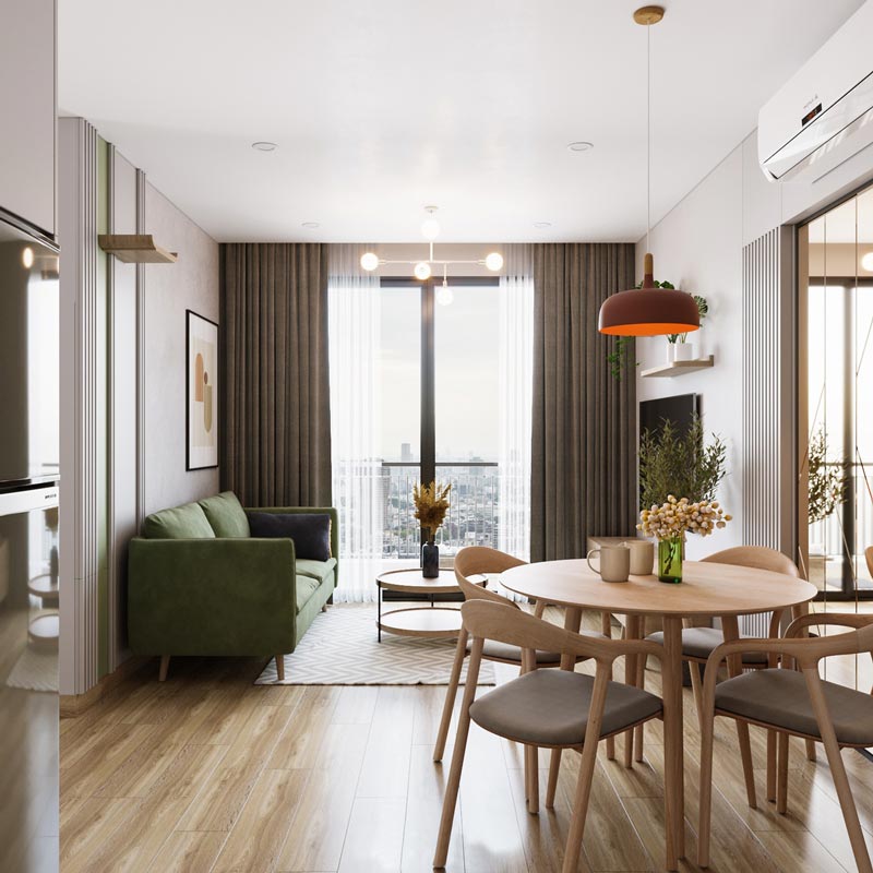 Thiết kế nội thất căn hộ chung cư nhỏ 50m2 dành cho người đơn giản