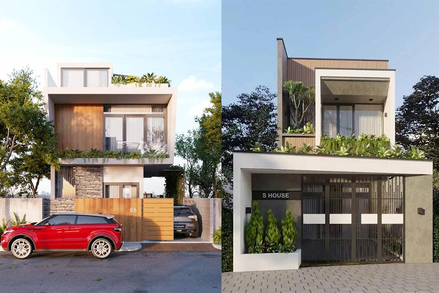 Top 5 mẫu nhà phố 2 tầng 7×14 đẹp thiết kế đa dạng kiến trúc