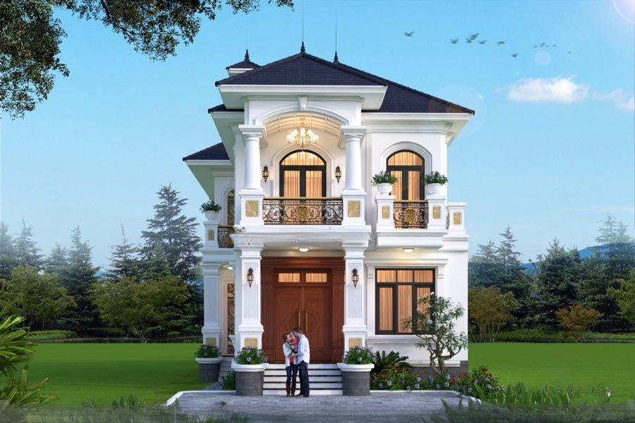 Ưu và nhược điểm khi thiết kế nhà phố tân cổ điển 2 tầng
