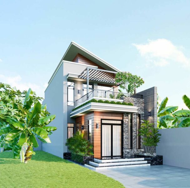 35+ Gợi ý xây nhà 1 trệt 1 lầu 400 triệu đẹp hiện đại nhất