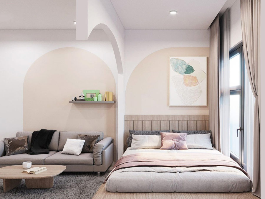 Mẫu thiết kế căn hộ studio Hàn Quốc
