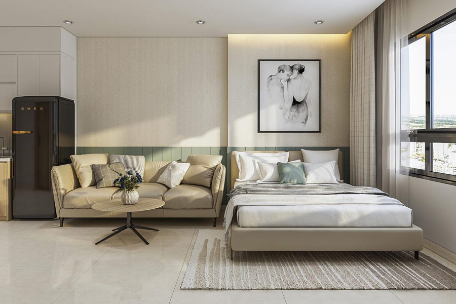 Mẫu thiết kế căn hộ studio Hàn Quốc