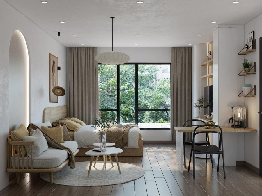 Thiết kế căn hộ Studio phong cách hiện đại