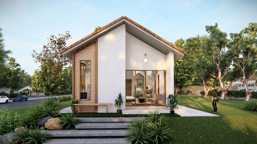 Xây nhà cấp 4 2 phòng ngủ 100 triệu