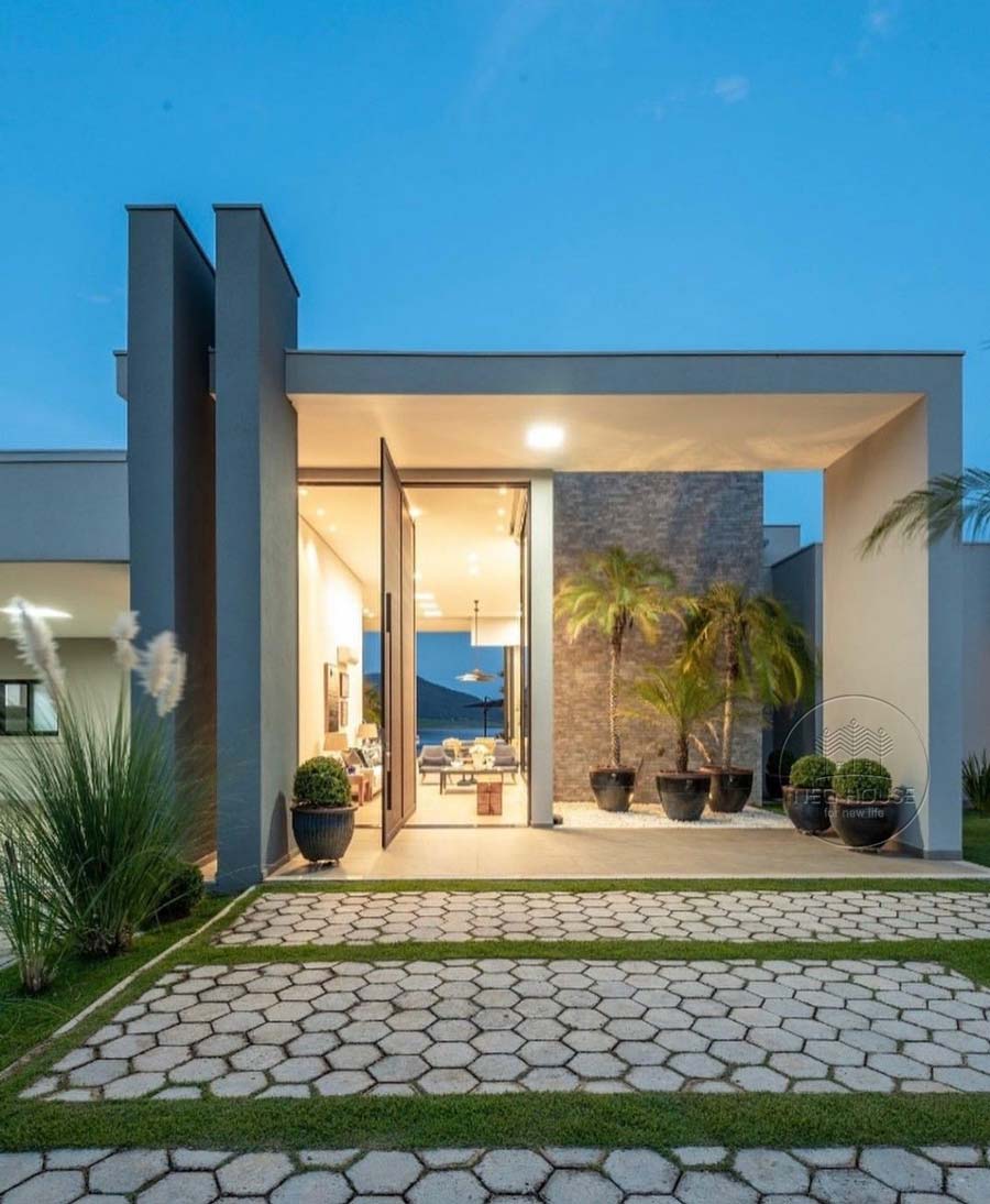 Nhà cấp 4 mái bằng 3 phòng ngủ hiện đại