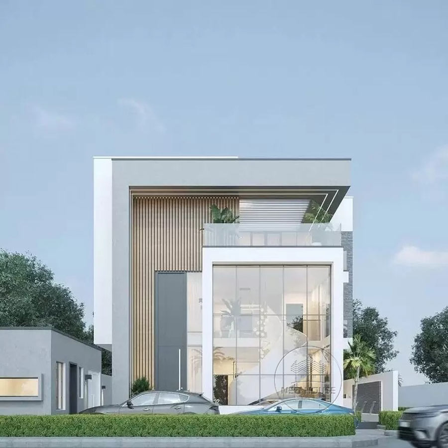 Nhà cấp 4 mái bằng 3 phòng có gác lửng