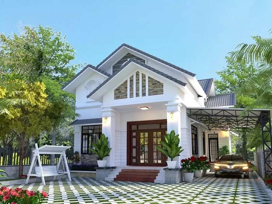 Mẫu nhà cấp 4 4 phòng ngủ 120m2