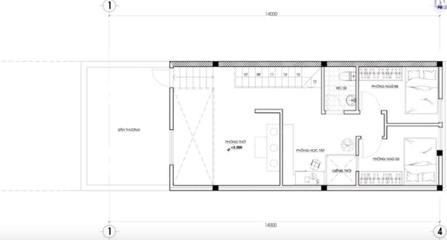 Tầng lửng nhà gác lửng 3 phòng ngủ 500 triệu ở nông thôn