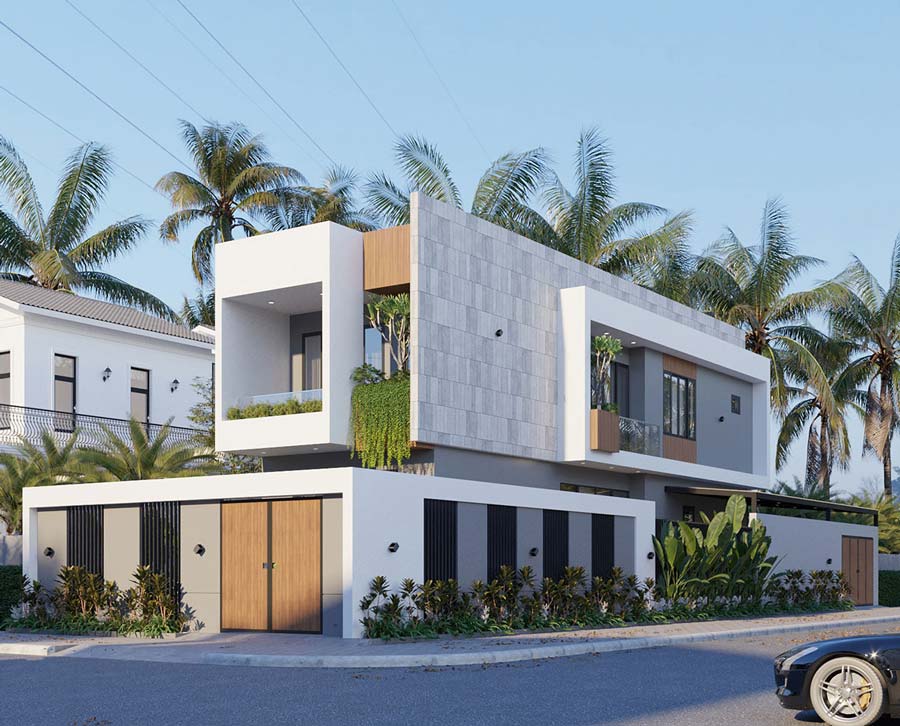 Mẫu nhà 1 trệt 1 lầu 5x20 có 2 mặt tiền