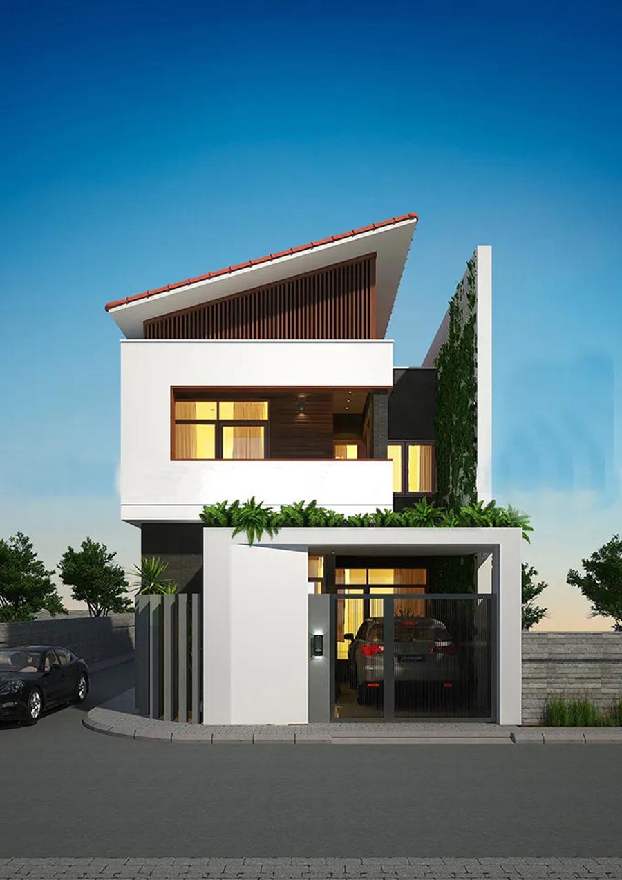 Mẫu nhà 1 trệt 1 lầu 5x20 có 2 mặt tiền