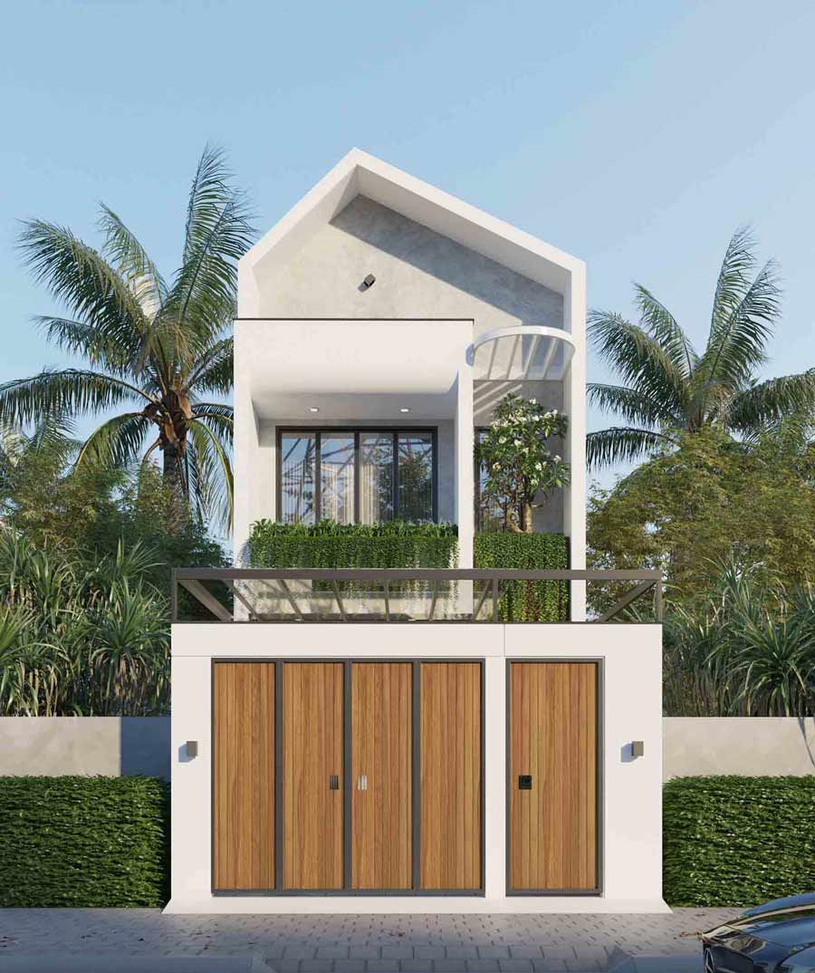 Mẫu nhà 1 trệt 1 lầu 5x20 đẹp có gara