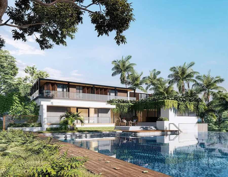 Mẫu nhà villa 2 tầng ven sông