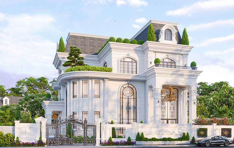 Biệt thự 3 tỷ mái mansard