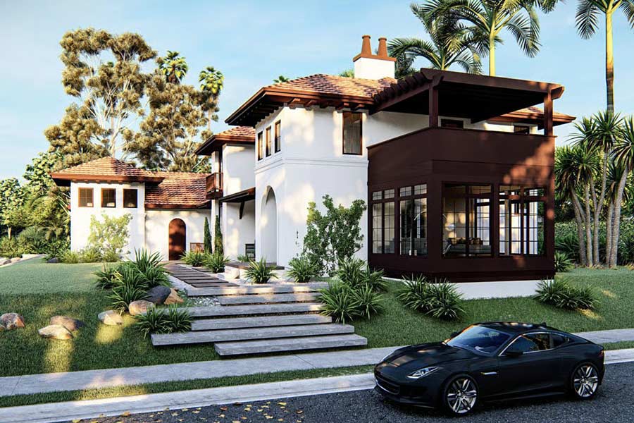 Biệt thự Địa Trung Hải mái ngói đỏ đậm chất Châu Âu cổ điển