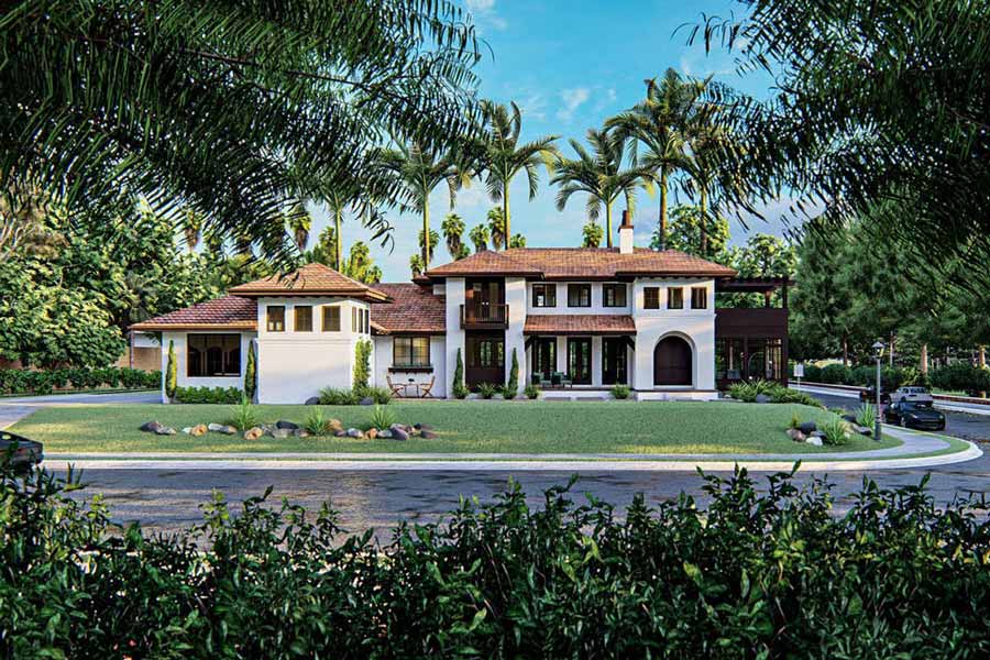 Biệt thự Địa Trung Hải mái ngói đỏ đậm chất Châu Âu cổ điển