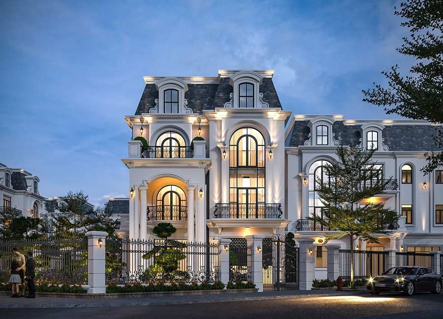 Biệt thự tân cổ điển mái Mansard