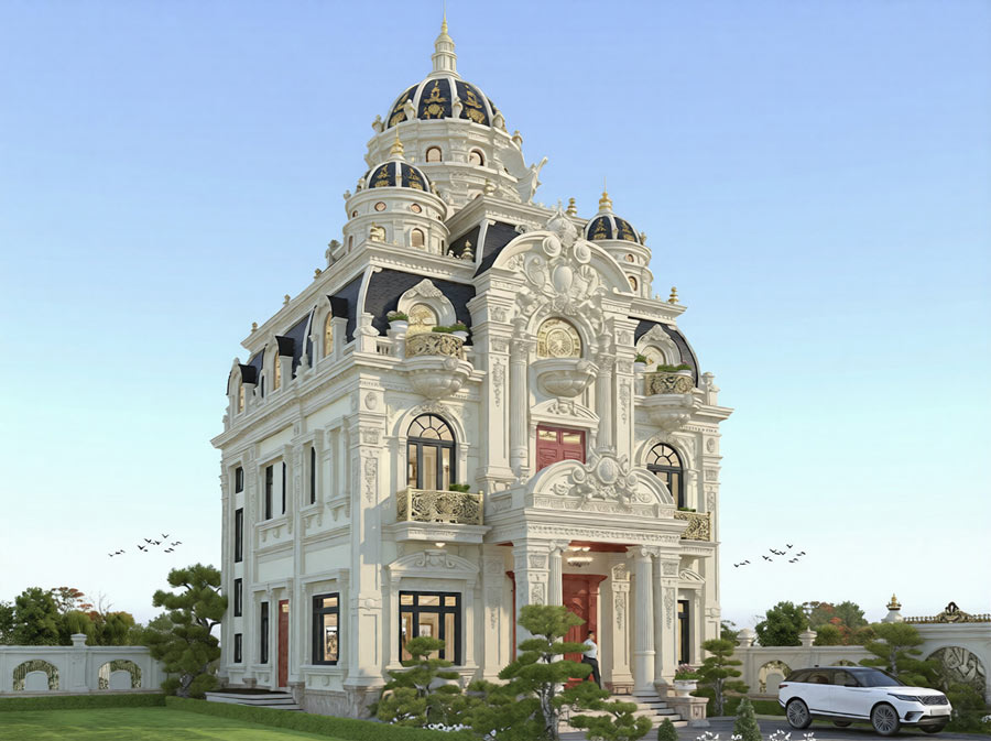 Mẫu thiết kế biệt thự 50 tỷ mặt tiền 13m choáng ngợp