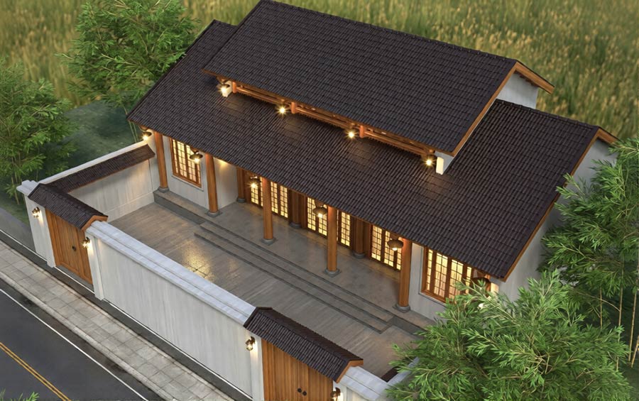 Mẫu nhà gỗ cấp 4 đẹp 5 gian