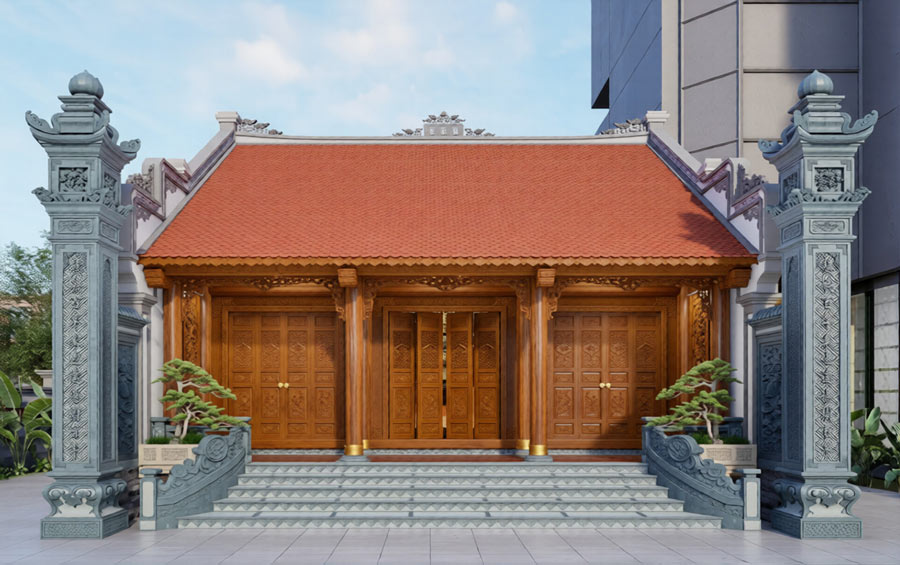 Mẫu nhà gỗ cấp 4 đẹp mái Thái