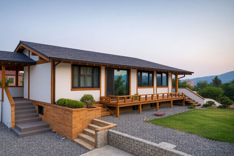 Mẫu nhà gỗ cấp 4 phong cách Vintage