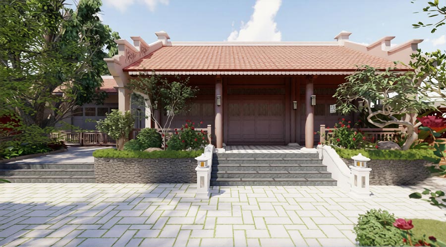 Mẫu nhà gỗ cấp 4 mái Nhật