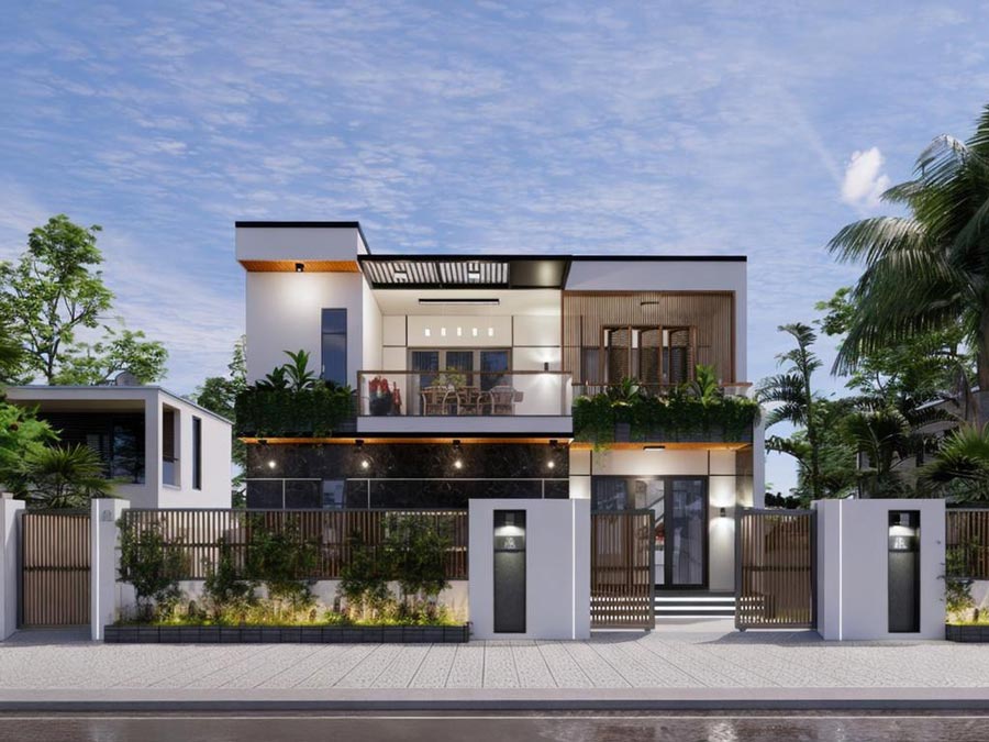 Đặc điểm nổi bật của mẫu nhà 2 tầng mái bằng