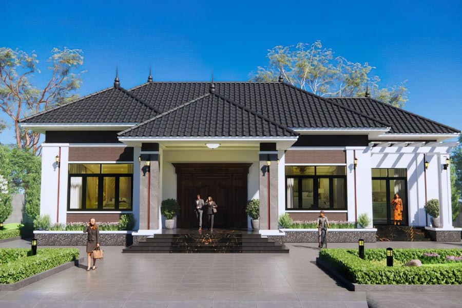 Nhà vuông 1 tầng khoảng 150m2