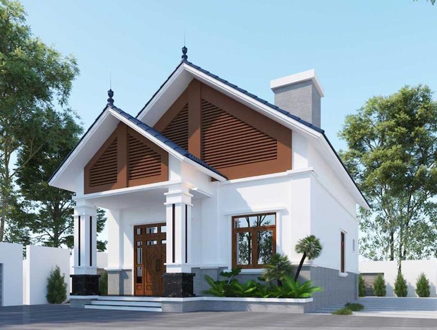 Nhà vuông 1 tầng khoảng 60m2