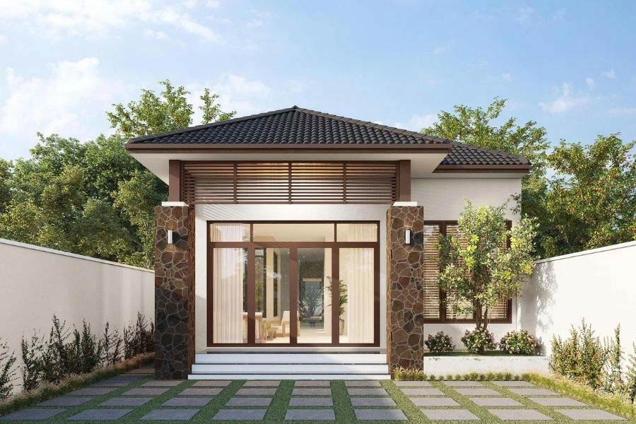 Nhà vuông 1 tầng khoảng 80m2