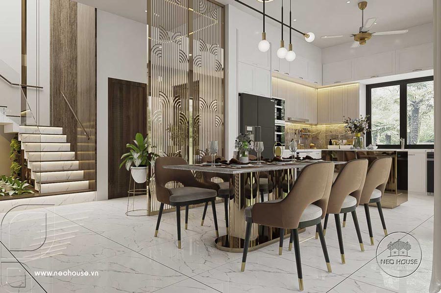 Thiết kế phòng bếp + ăn thông minh