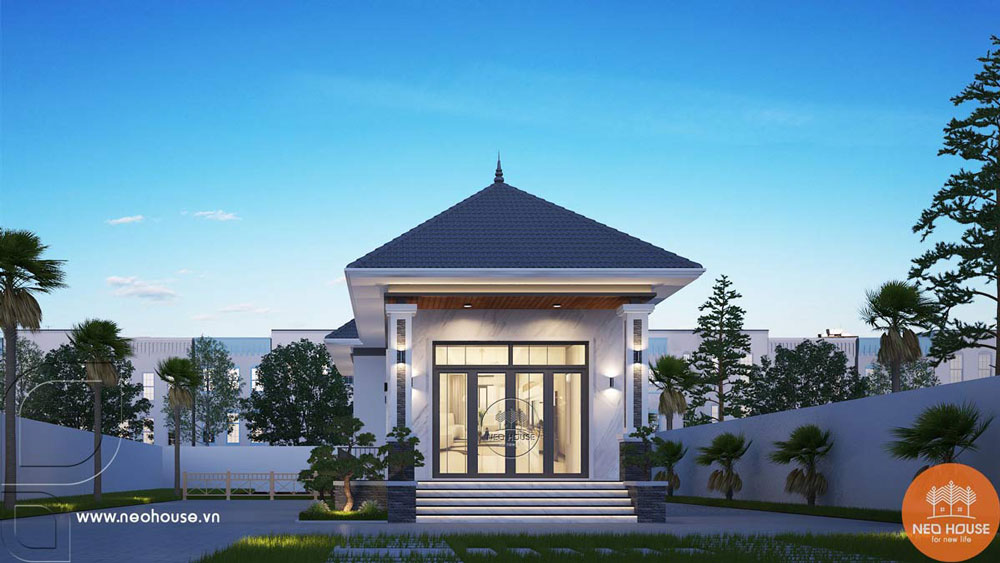 Mẫu biệt thự mini 100m2 có sân vườn. Ảnh 3