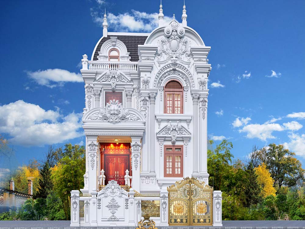 Mẫu biệt thự mini 100m2 kiểu Pháp mái Mansard. Ảnh 4