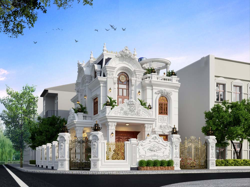 Mẫu biệt thự mini 100m2 kiểu Pháp mái Mansard. Ảnh 5