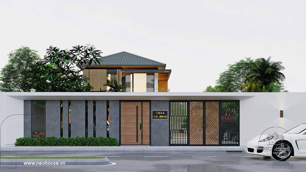 Mẫu biệt thự mini 100m2 mái Nhật. Ảnh 3