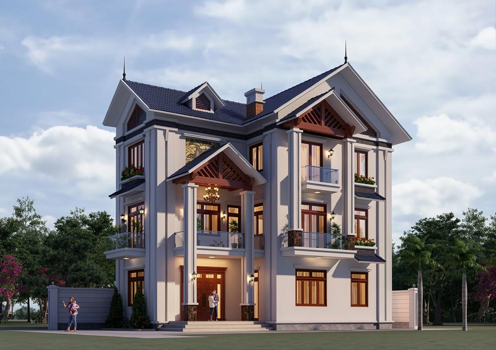 Mẫu biệt thự mini 100m2 mái Thái. Ảnh 4