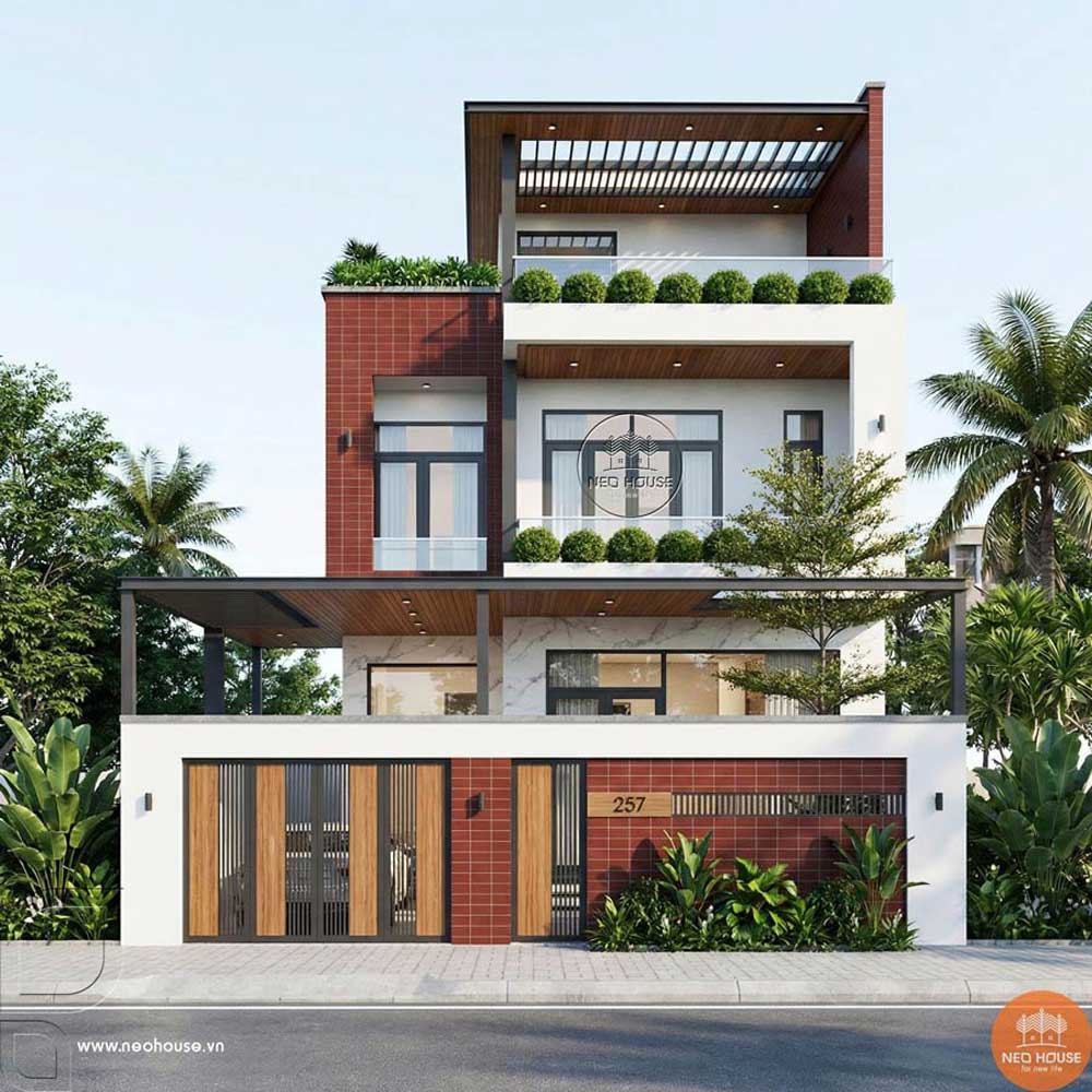 Mẫu biệt thự mini 100m2 mái bằng. Ảnh 2