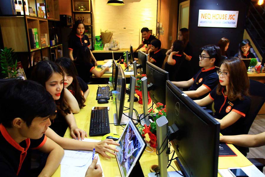 NEOHouse công ty thiết kế thi công nhà mặt tiền 8m sâu 10m uy tín