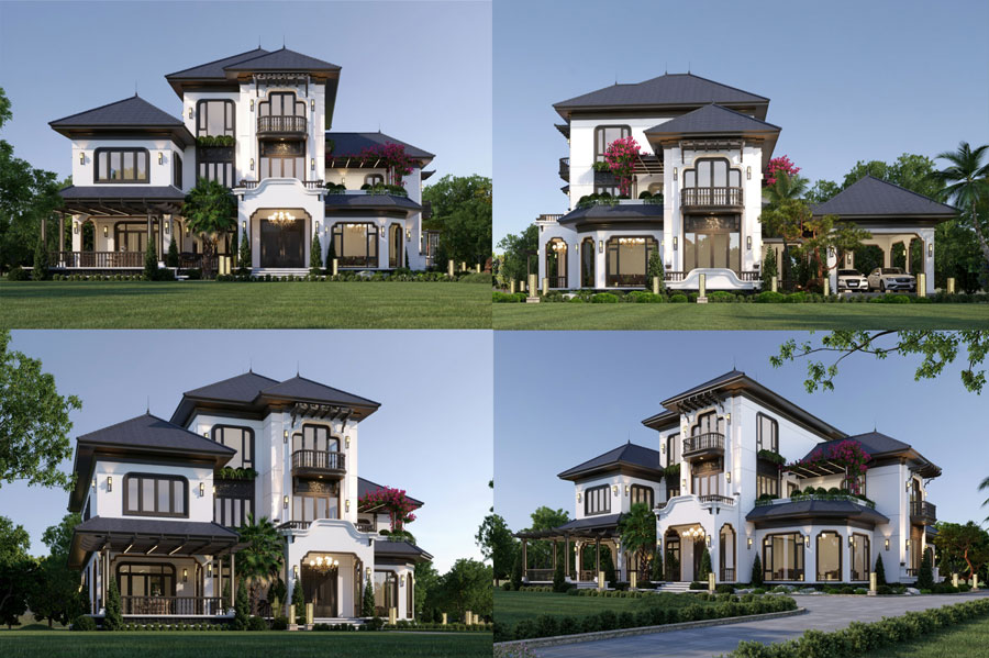 Mẫu cải tạo biệt thự phong cách Indochine